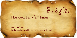 Horovitz Álmos névjegykártya